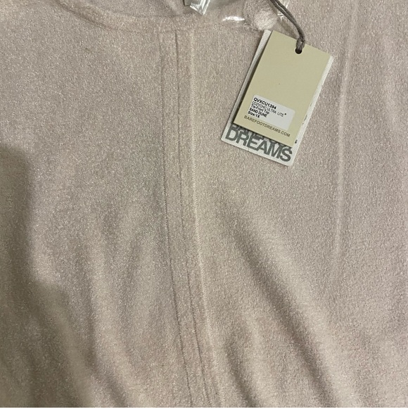 BAREFOOT DREAMS NWT! Cozychic Ultra Lite Tie Front Top Sweater Sand Dune 1X HTF! - Picture 7 of 13